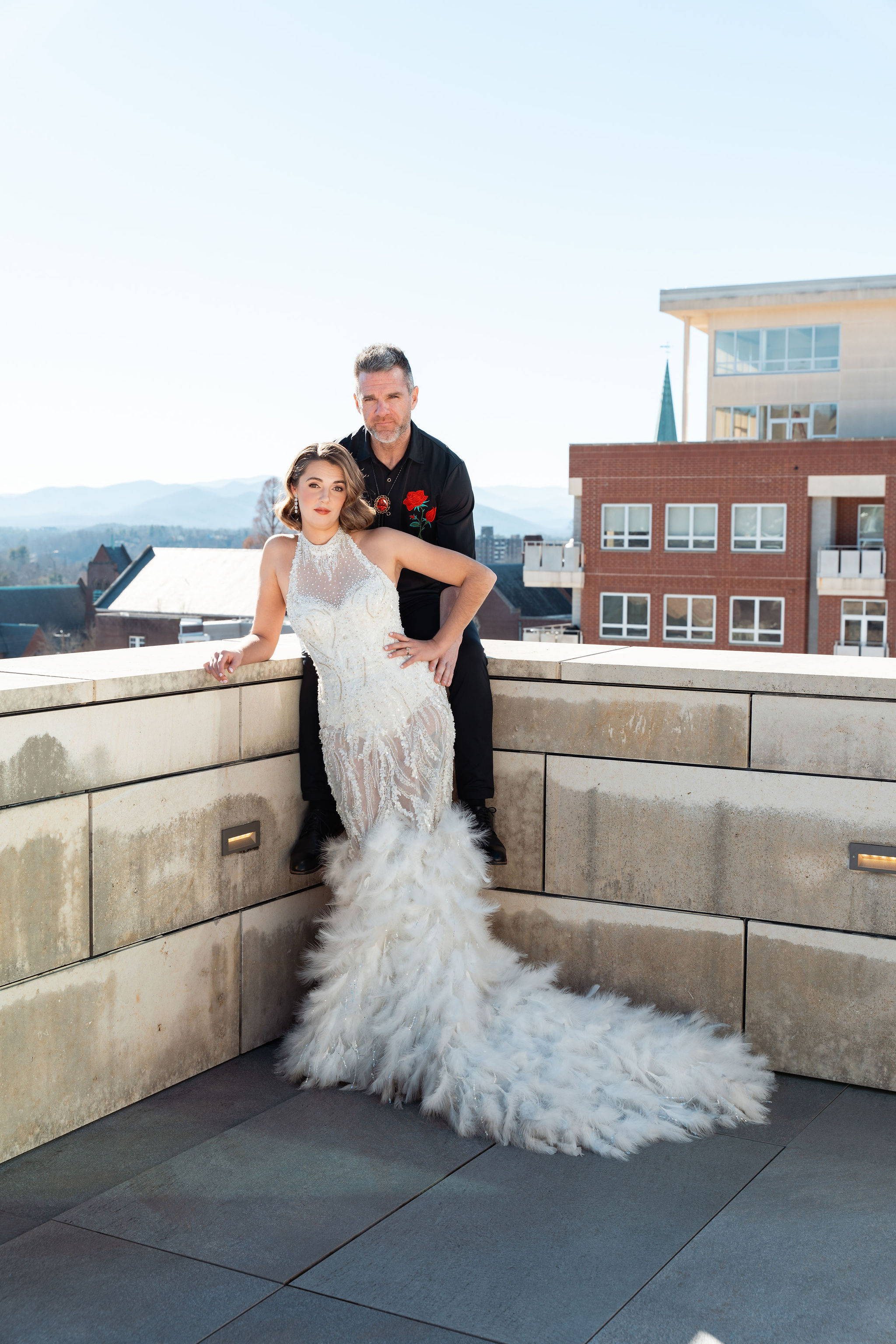 Rooftop wedding venue at the Asheville Art Museum