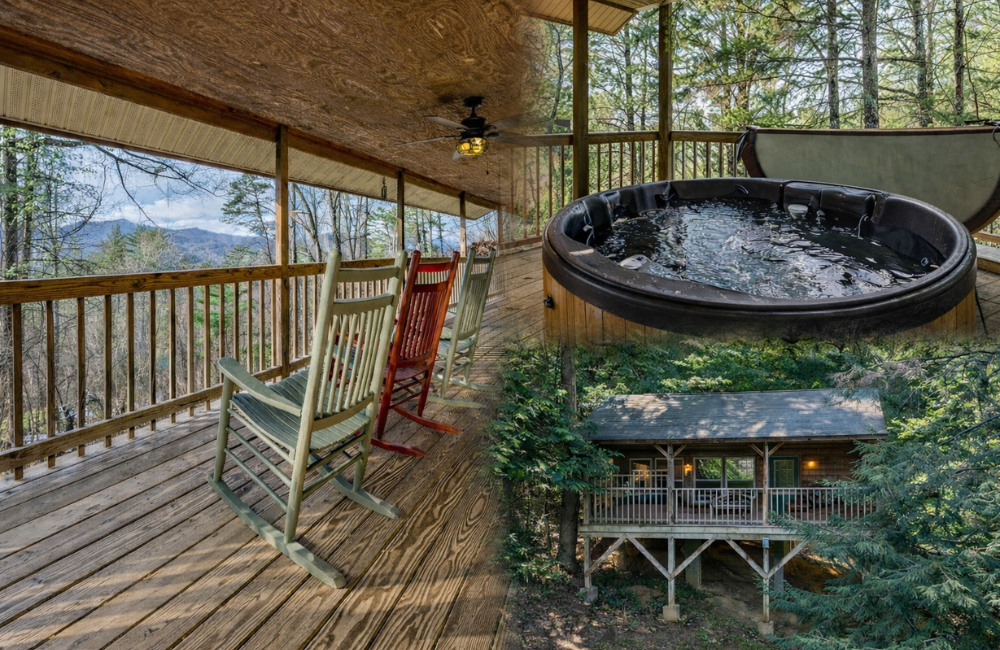 Nantahala Cabins in Bryson City NC decks hot tubs cabins