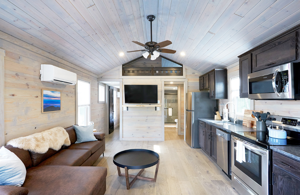 Asheville River Cabins kitchen