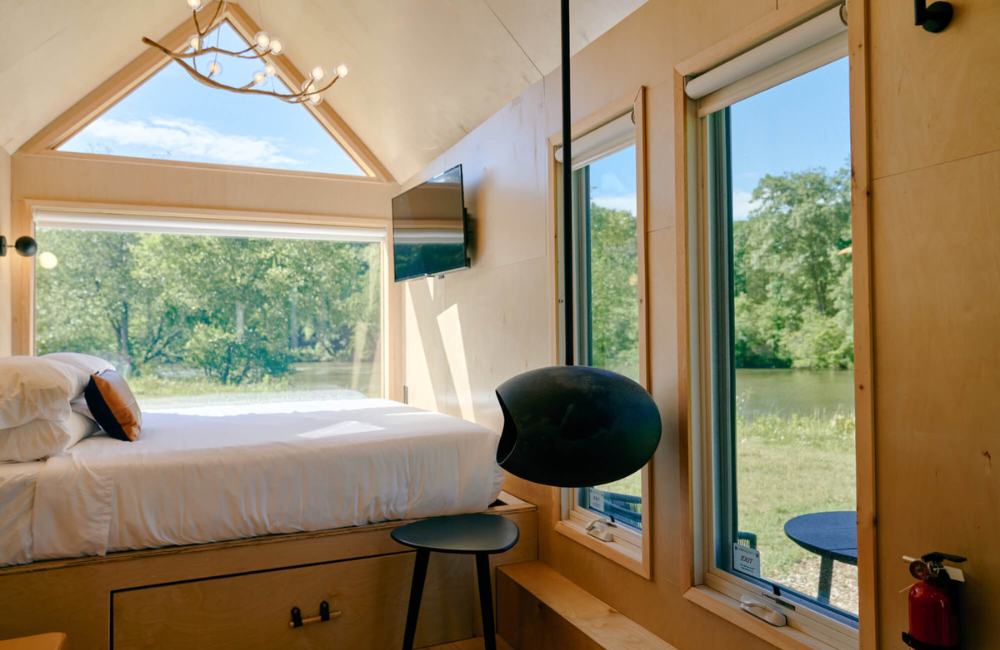 Asheville River Cabins looking glass cabing interior