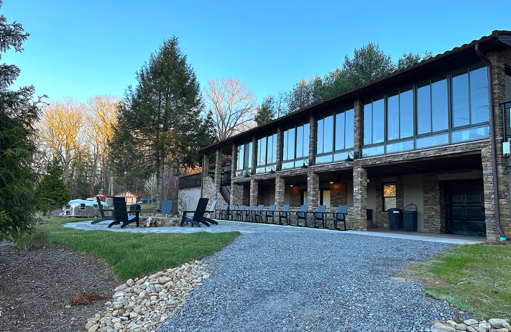 Asheville River Cabins lodge exterior