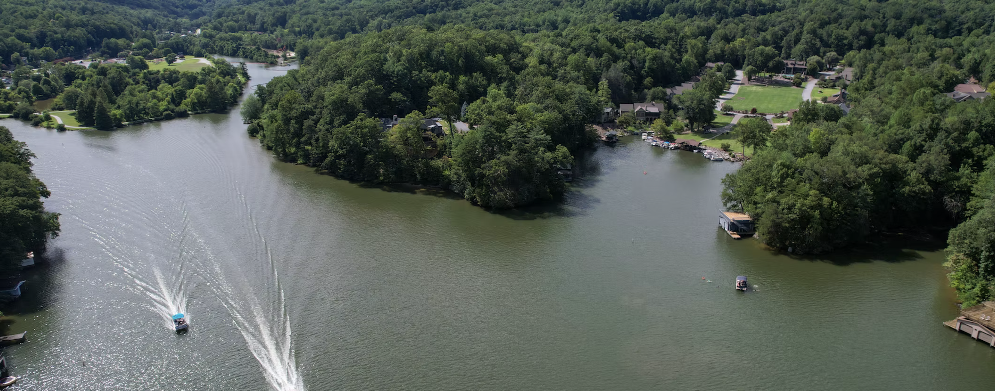 Lake overhead view at Lake Lure Olympiad