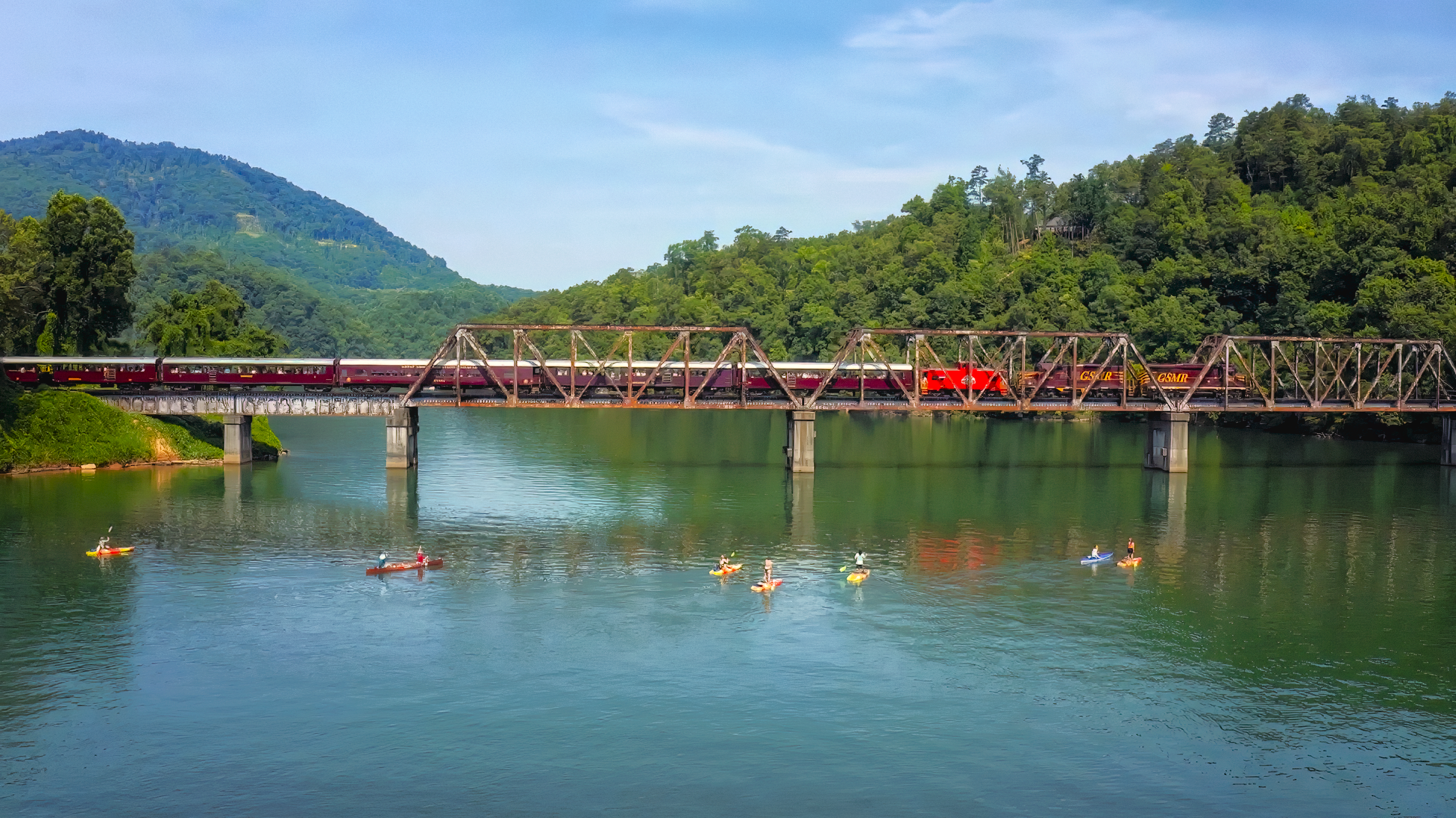 Paddle boarding on the Tuckaseegee River