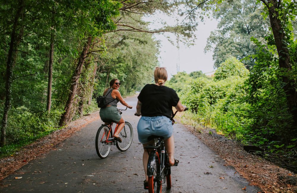 Biking and walking Thermal Belt Rail Trail