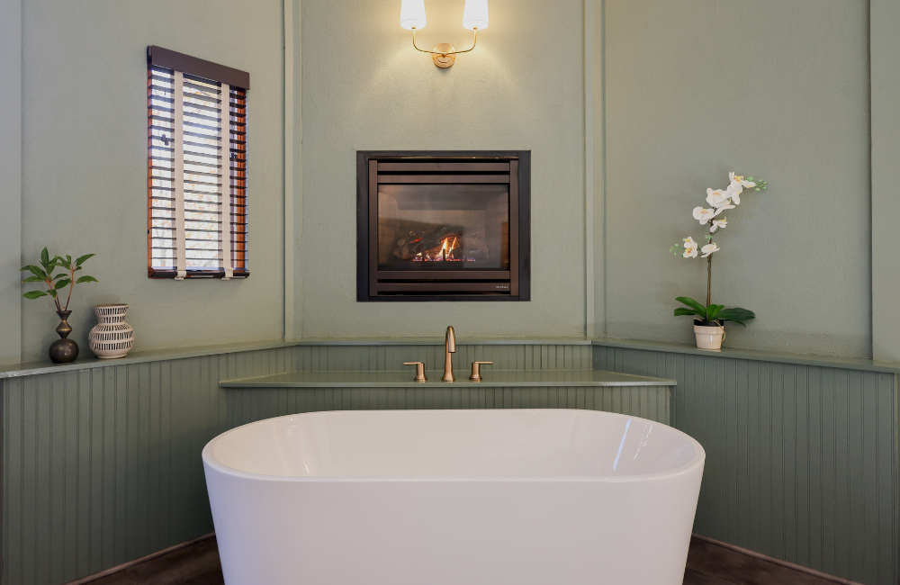 Soaking tub in room at Outland Great Smoky Mountains Chalet & Suites