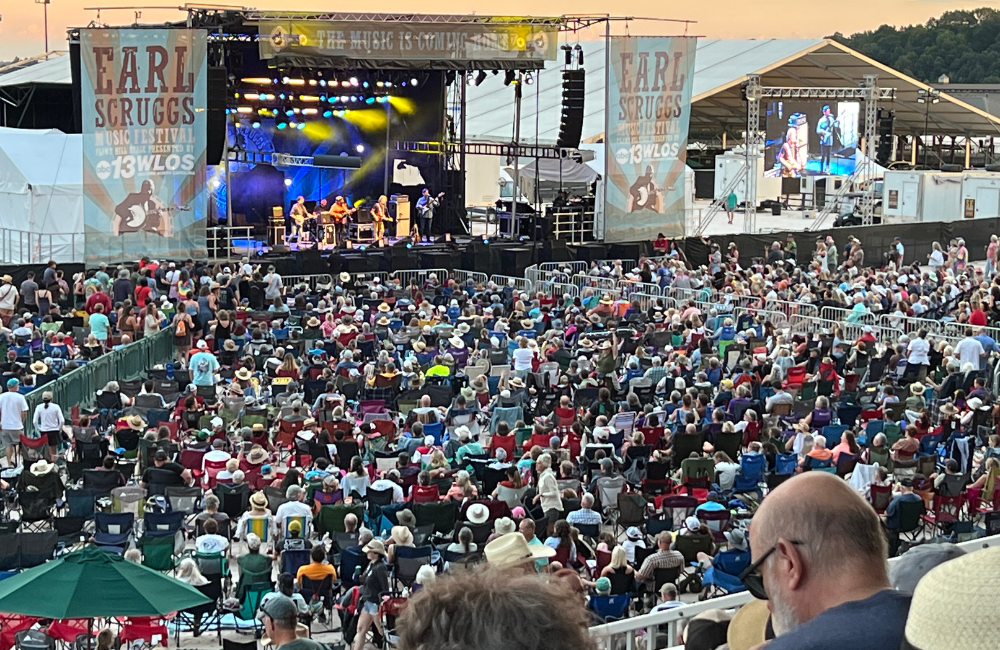 daytime concert at Earl Scruggs Music Festival