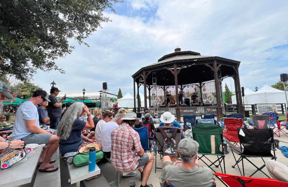 Gazebo concert at Earl Scruggs Festival