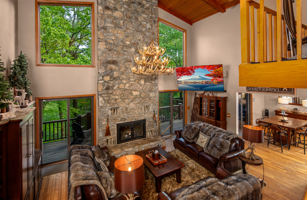 interior of a luxury cabin