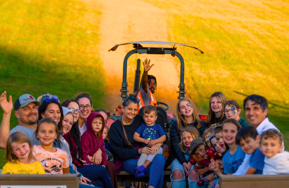 Tractor wagon rides at Eliada Corn Maze Asheville