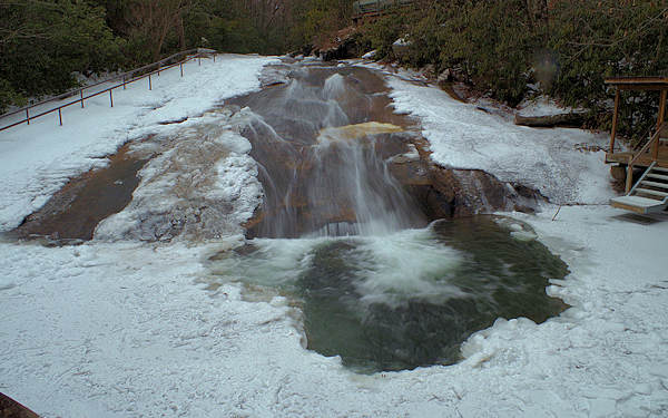 Sliding Rock NC Frozen