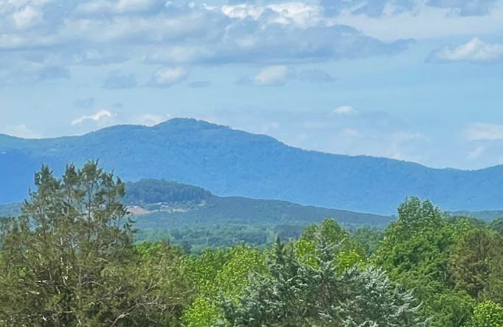 First peaks of the Blue Ridge Mountains