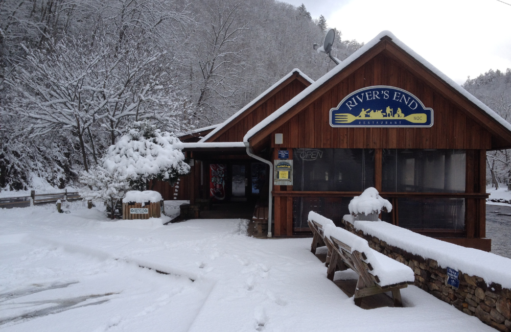 Rivers End Restaurant is open yearround at the NOC in Bryson City. 