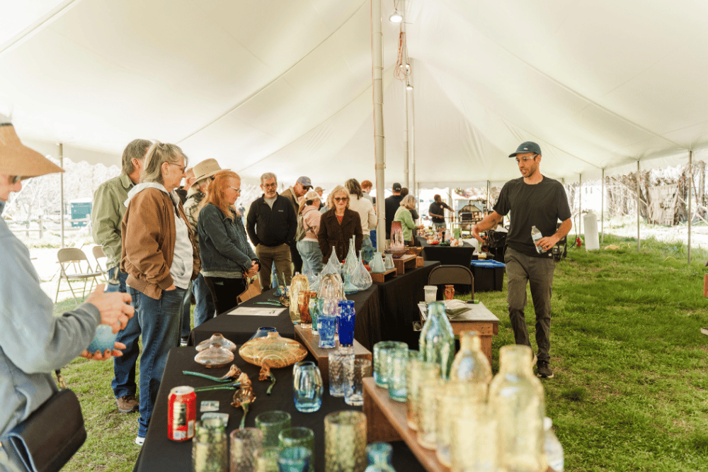 Glassmaking workshop in Dillsboro, NC