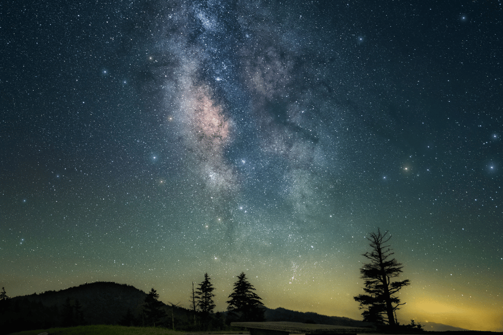 Starry night at Waterrock Knob in Jackson County, NC