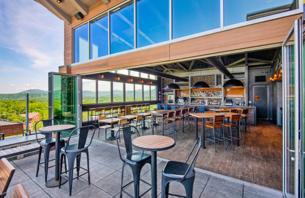 The Montford rooftop bar at DoubleTree by Hilton Downtown Asheville