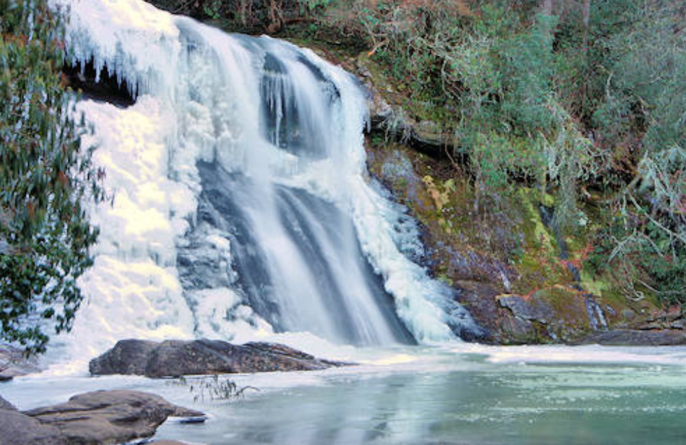 Silver Run Falls in winter