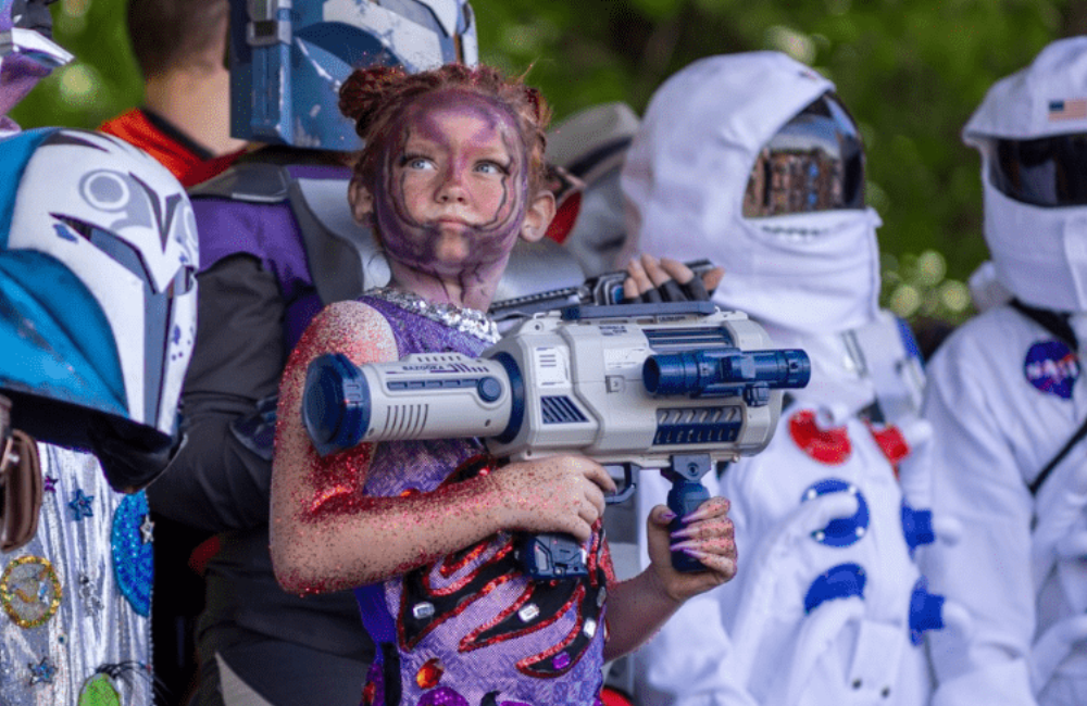Costumes are encourged at the Spruce Pine Alien Festival