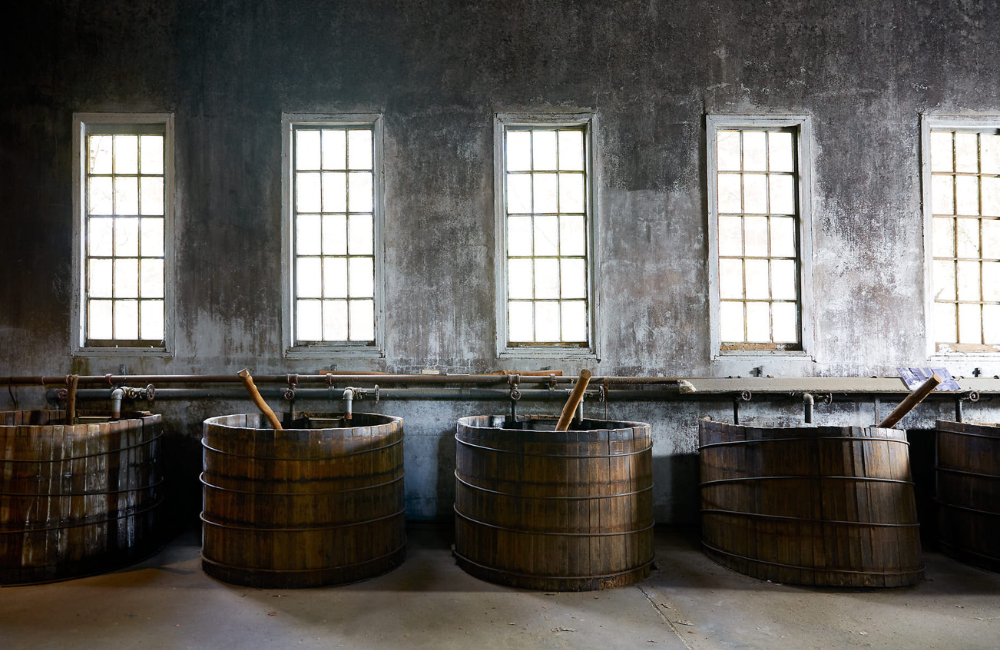 Gallery dye vats at Grovewood Gallery by Stacey Van Berkel Photography