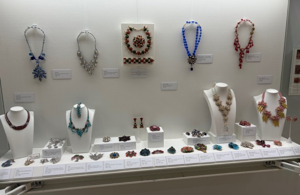 Necklaces at the Costume Jewelry Museum in Asheville