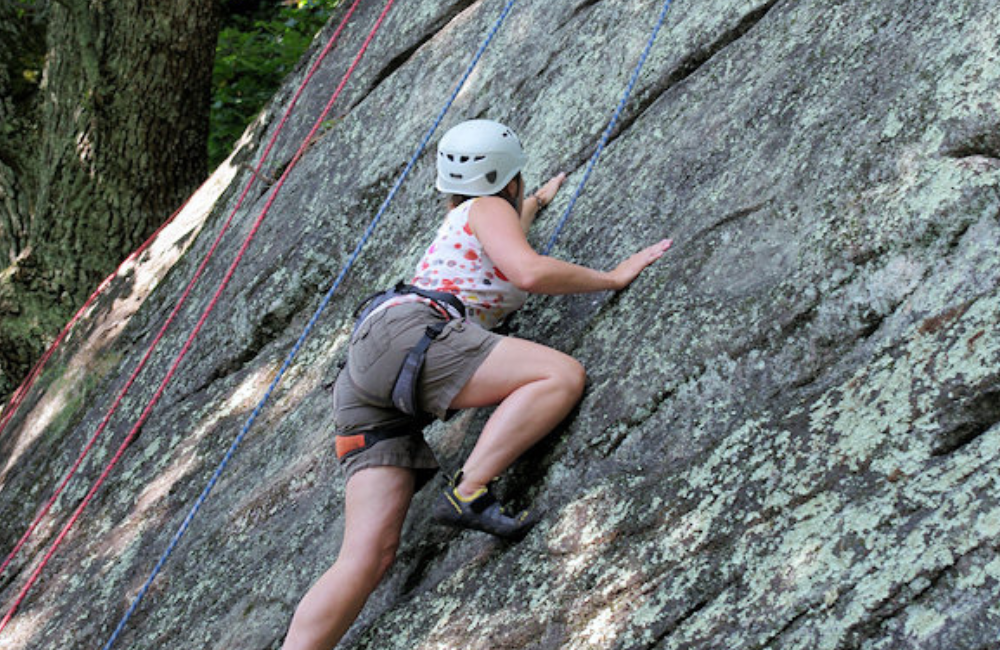 Climbing at Rumbling Bald NC