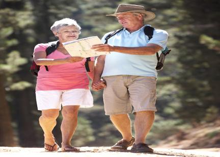 Couple hiking