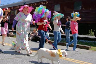 Easter Hat Parade in Dillsboro