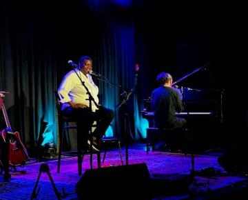 Blues performers on stage
