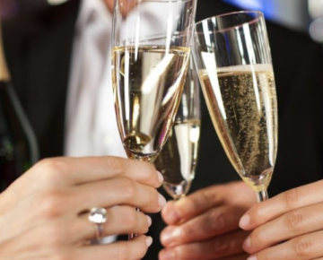 Champagne Toast at Omni Grove Park Hotel Blue Ridge Buffet for New Year's Eve