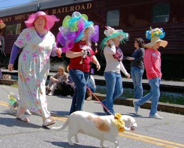 Easter Hat Parade in Dillsboro