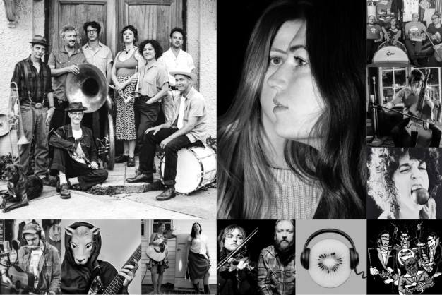 RADish fest is a 12-hour music festival in Ashevile Black and white collage of band photos