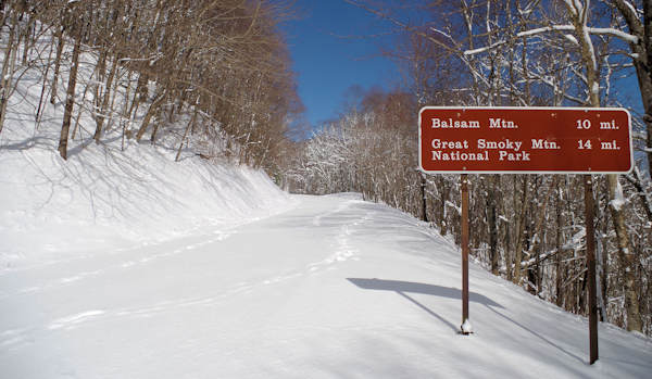 Blue Ridge Parkway in Snow