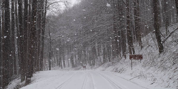 Snowing on the Blue Ridge Parkway
