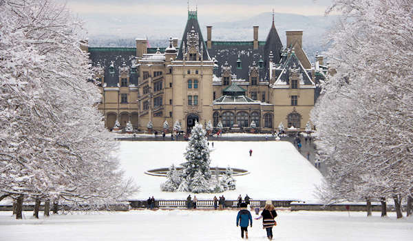 Biltmore House Snow