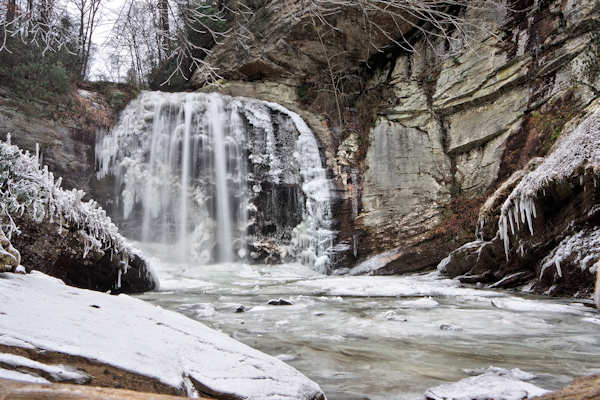 Frozen Looking Glass Falls, NC