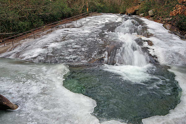 Frozen Sliding Rock, NC