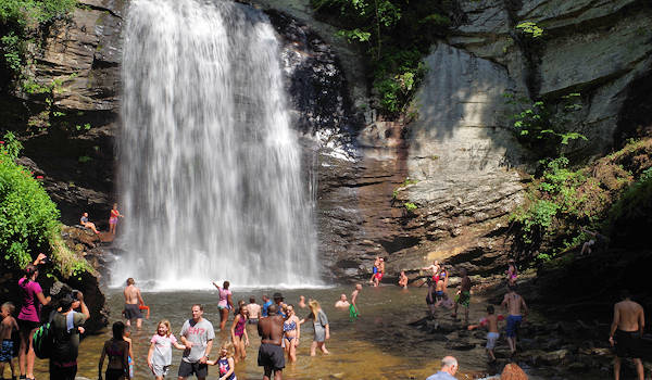 Looking Glass Falls NC Swimming