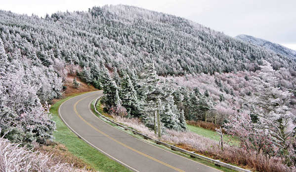 Mt Mitchell, NC, snow
