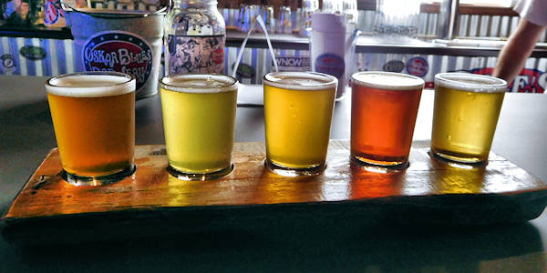 Oskar Blues Beer Flight
