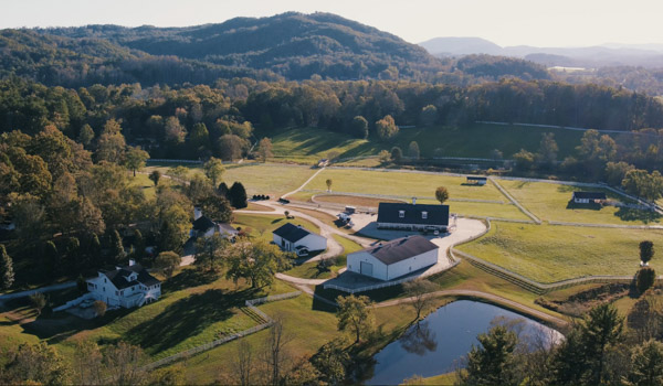 The Horse Shoe Farm, a scenic riverfront estate near Asheville